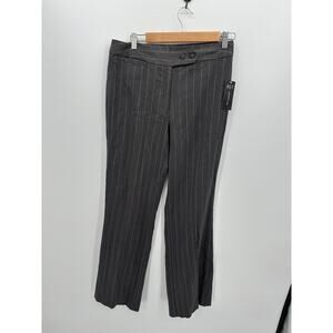 RQT Y2K Gray Pinstriped Dress Pants Size 8 NWT Office Career High Waisted Flare